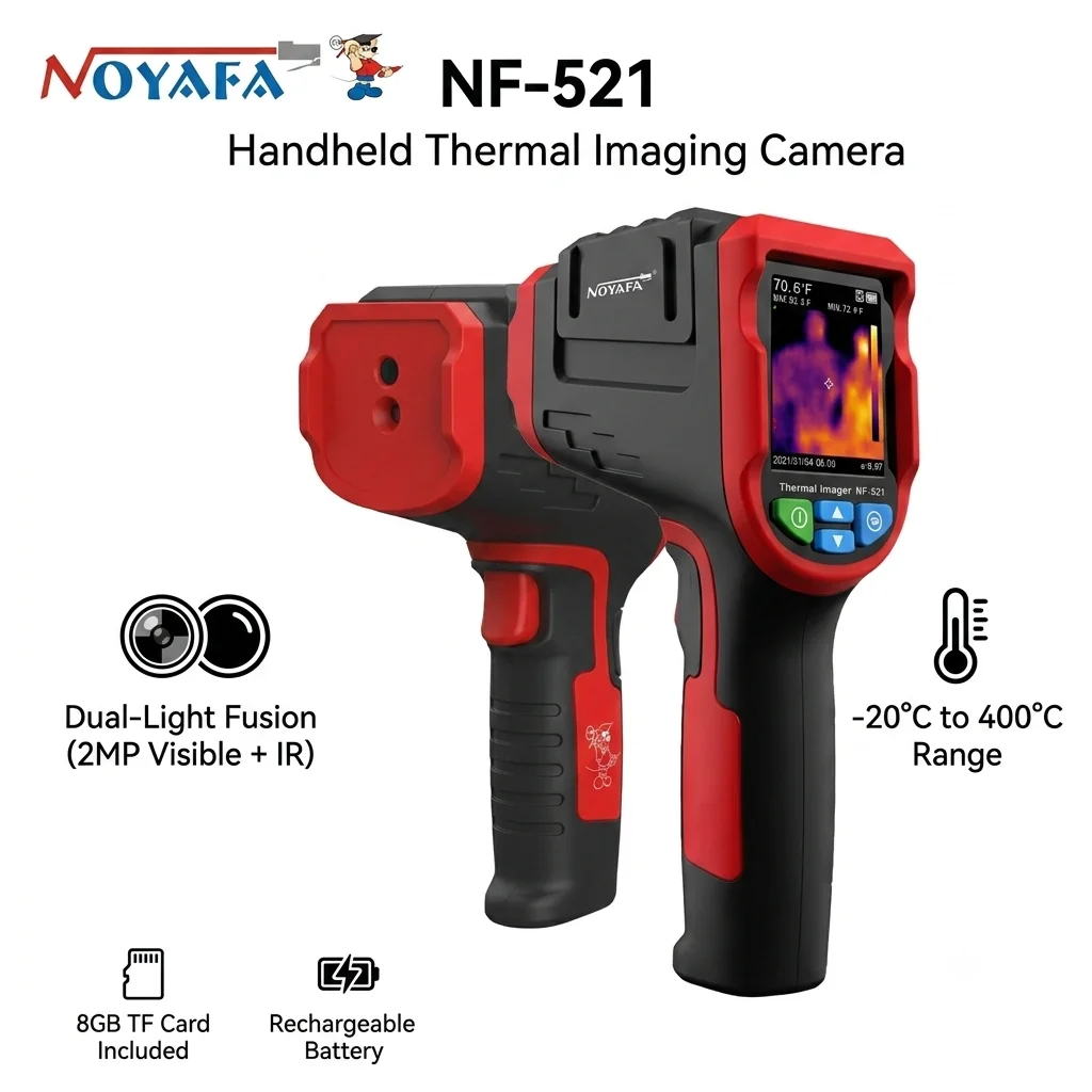 Nf 521 Thermal Imaging Camera - NOYAFA NF-521 ハンドヘルドサーマルイメージングカメラ 2MP 可視光デュアルレンズサーマルイメージャー -20～400℃