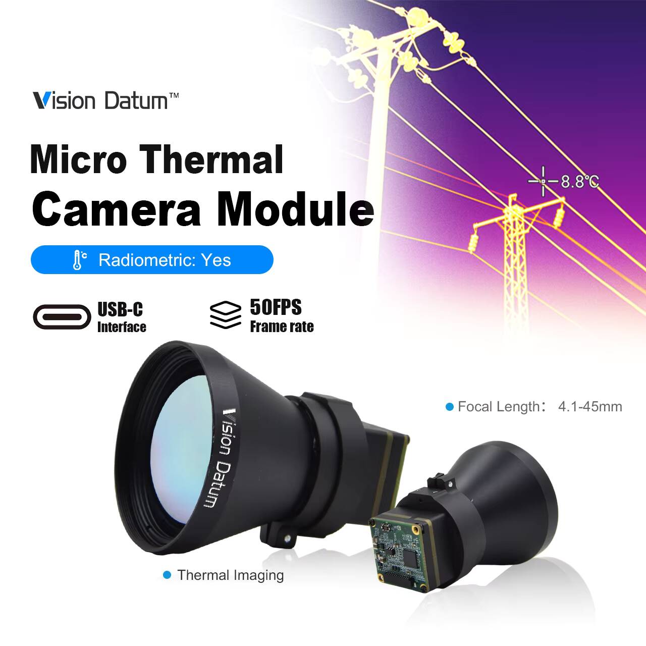 1280X1024 LWIR 12Um 非冷却型 El 50 - Thermal Imager Drone Gimbal のレビューと価格