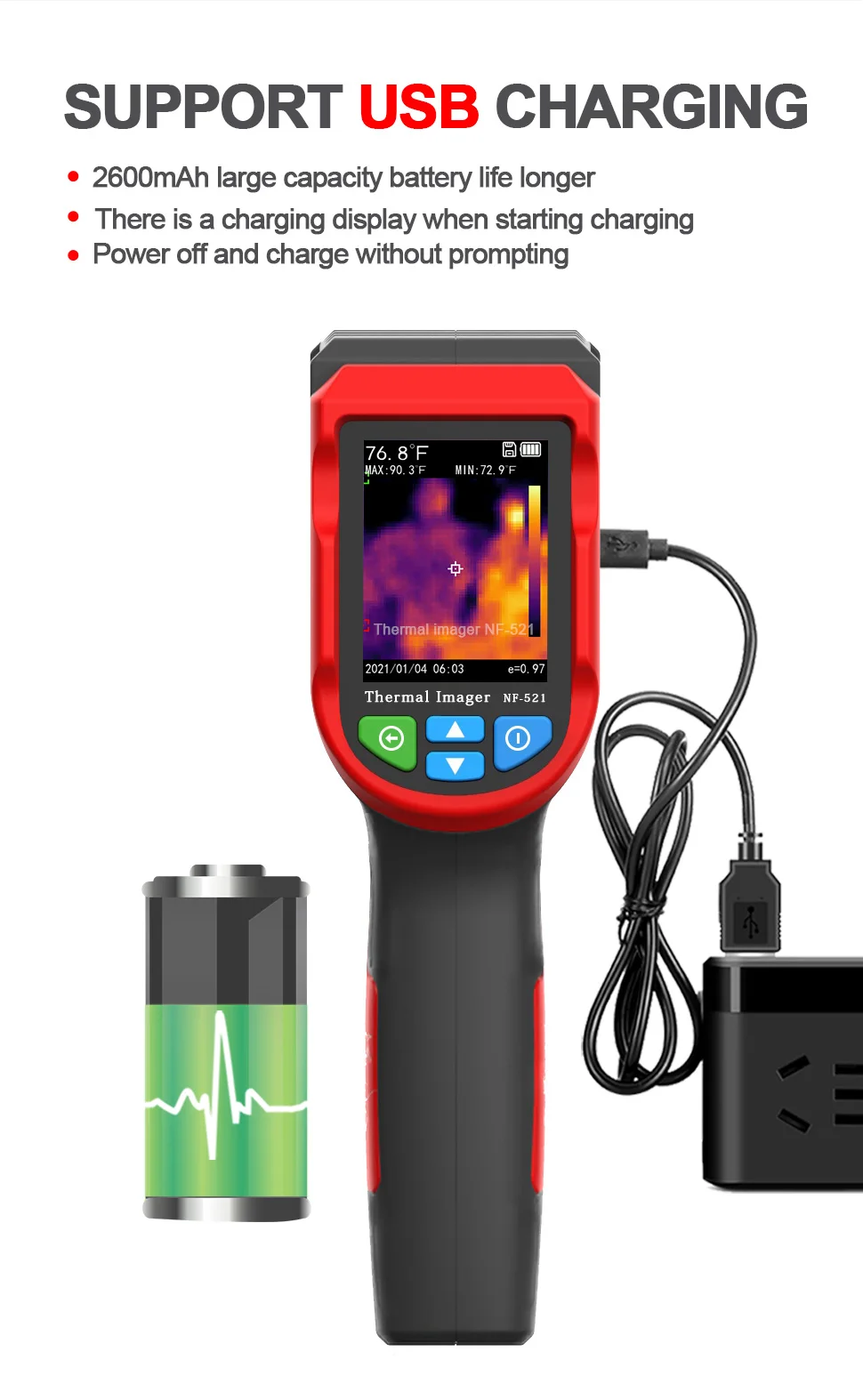 NF-521 自動温度測定工業用赤外線サーマルイメージングカ - Nf 521 Thermal Imaging Camera のレビューと価格